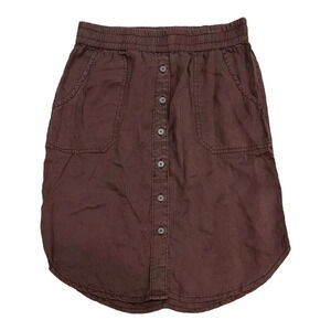 Prana Cocoa Brown Tencel Shelly Skirt XS